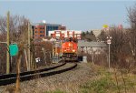 CN 9418 leads 559 across Rimouski River